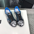 Miniatyrbild 1 av 5: Låg-top Casual, läder Sneaker (set-a) Black Blue 42