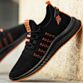 Miniatyrbild 4 av 5: Mesh Casual Lac-up Lättvikt Bekväma Walking Sneakers som andas Yellow 11