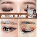 Miniatyrbild 2 av 5: Ögonbryn Stämpel Shaping Kit Återanvändbar makeup Brow Powder Stencil Bärbar vattentät kosmetisk set svart