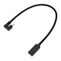 Miniatyrbild 5 av 5: USB C Förlängningskabel 0.3m/0.98ft 10Gbps Guldpläterad Rätvinklig USB 3.1 Hane till Hona Förlängningssladd för Mi 4C