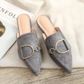 Miniatyrbild 1 av 5: Kvinna Mules Plattform Tofflor Sandaler Gray 36