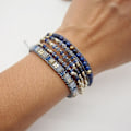 Miniatyrbild 2 av 5: Sodalite Lapis Lazuli Triple Strands 5 Wraps Bohemian Beadwork Armband