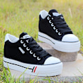 Miniatyrbild 4 av 5: Casual Wedge- Sneakers som andas, plattformssneakers Red 40