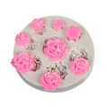 Miniatyrbild 1 av 5: 3D Blomma Silikonform Tårtdekoration Topp Silikon Jello Socker Choklad Fondantformar