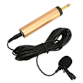 Miniatyrbild 5 av 5: 3,5 mm Trådbunden Lavalier Mikrofon 5 m Kabel Bärbar Rundstrålande Kondensator Clip-On Slagmikrofon med 6,5 mm Adapter