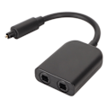 Miniatyrbild 2 av 5: Optisk Splitter 1 in 2 ut Hane till Hona 6 Kärnig Optisk Fiber Ljudomvandlare för PS3 för Xbox One S CD DVD