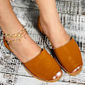 Miniatyrbild 1 av 5: Dam Flats Casual Peep Toe-skor ( set 1) Brown 9