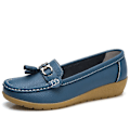 Miniatyrbild 1 av 5: Sommarloafers, Äkta Läder Mjuka Äkta Läder Dam Flats Skor Set-2 Light Blue 9