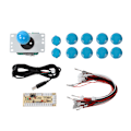 Miniatyrbild 1 av 5: CY-822A DIY Arkadspelknapp och Joystick Enkelt Rocker Set för Raspberry Pi PC Spelmaskin Blå