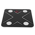 Miniatyrbild 2 av 5: Intelligent Elektronisk Våg Digital USB Kroppsvåg 0.5kg‑180kg Svart