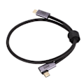 Miniatyrbild 5 av 5: Typ C till Typ C Vinkel Datakabel 100W Snabbladdning Slitstark Guldplätering Plug and Play USB-kabel för Laptops 50cm/19.7in
