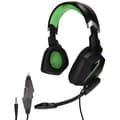 Gaming-headset med öronmuffar, spelhörlurar med brusreducerande mikrofon och volymkontroll för PS4, Xbox och Switch