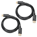 Miniatyrbild 2 av 5: 2st DisplayPort Anslutningskabel DP till DP Kabel 1.8M DP Hane till Hane Adapterkabel