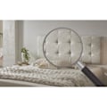 Miniatyrbild 4 av 4: Sänggavel - ECCOX - Diamantpuff - Fläckavvisande tyg - 112x57x5cm - Off-white Vit
