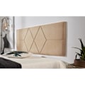 Miniatyrbillede 3 af 4: Hovedgærde - ECCOX - To Diamanter - 152 x 57 x 5 cm - Pletbestandigt stof - Lys Camel Farve Kamel