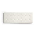 Miniatyrbillede 1 af 4: Sengegavl til 80 kvadrat seng i Capitone imiteret læder 112 x 57 x 5 cm Hvid. ECCOX Vit