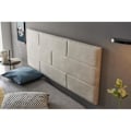 Miniatyrbild 3 av 4: Sänggavel - ECCOX - 112x57x5 - Fläckfri Tyg - Modern Design - Vit Vit