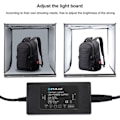 Miniatyrbild 5 av 11: 60cm Professionellt Tält till Fotografering / Ljustält - 3380LM Black Svart