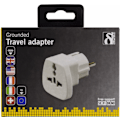 Miniatyrbilde 4 av 4: Deltaco Reiseadapter, UK/US/Italia/Sveits - EU, 250V/13A, jordet, hvit (GT-426) 50