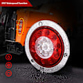 Miniatyrbillede 4 af 5: Runde 19 LED-baglygter til lastbil, 4 stk vandtætte tofarvede baglygteindikatorlamper 12V 24V