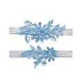 Miniatyrbilde 2 av 4: 2 stykker brudesløyfer Daisy Lace Brudeslynge Håndsydde Falske Perler Sløyfe for Brud