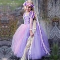 Miniatyrbillede 3 af 8: Prinsesse Rapunzel kjole Tangled kostume + 7 ekstra tilbehør 120 cm 120 cm one size