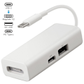 Miniatyrbillede 1 af 5: Usb-c Magsafe Adapter 3 i 1 Type-c til Magsafe 1/2 Konverter Adapter til Bærbare Computere Smartphones White