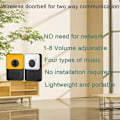 Miniatyrbillede 2 af 6: D30 Trådløs Voice Intercom Dørklokke Volumen Justerbar Tovejs Tale Yellow Gul