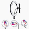 Pikkukuva 4 / 9: Selfie Lamppu LED Ring Light Jalusta 50 - 216 cm + Kaukosäädin Black Svart