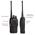 Miniatyrbild 3 av 8: 2-Pack BaoFeng BF 888 S V2 UHF Tvåvägsradio / Walkie Talkie Inbyggd LED-ficklampa Black Svart