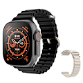 Miniatyrbilde 1 av 6: Ny Smart Watch Ultra 8 NFC GPS Track 49mm Herre Dame Smartklokke Series 8 Termometer BluetoothCall Vanntett Sport For App BlackHY White GS