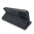 Miniatyrbillede 3 af 3: Samsung Galaxy S25 Edge - Smart Suede Läder fodral Mobilplånbok Svart Black