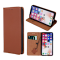 Pikkukuva 1 / 4: iPhone XR - Äkta Läder Flip Case Mobilplånbok - Brun Brown