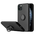 Miniatyrbillede 1 af 2: iPhone 13 Mini - Matt TPU Mjuk Skal med Ringhållare - Svart Black