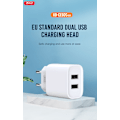 Pikkukuva 2 / 3: iPhone, Samsung Snabbladdning 2xUSB Väggladdare XO CE02C - Vit White