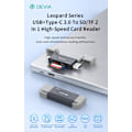 Pikkukuva 2 / 11: Devia Leopard Series USB+Type-C 3.0 till SD/TF 2-i-1 Höghastighets Kortläsare card reader Black