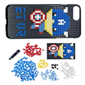 Miniatyrbild 2 av 2: iPhone 7 / 8 Building Blocks Elegant Bakstycket -Captain America Svart