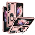 Pikkukuva 1 / 6: Samsung Galaxy Z Fold 3 - Stötsäker Ring Armor Stand Slimmt mobilskal Roseguld PinkGold