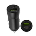 USB-C PD 3.0 / USB QC3.0 Billaddare 20W För iPhone, Samsung Svart