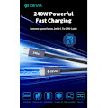 Miniatyrbild 2 av 9: 240W Devia Extreme Snabbladdning USB-C till USB-C-kabel – 2m Svart