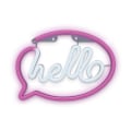 Miniatyrbild 6 av 7: Neon LED Hello Batteri + USB Forever Light Rosa/vit multifärg