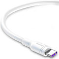 Miniatyrbild 5 av 5: Baseus USB-C 5Amp Double Ring QuickCharge Laddningskabel -50cm Vit