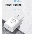 Miniatyrbillede 2 af 4: Snabbladdare för iPhone / Samsung 18W PD USB-C Väggladdare White