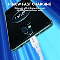 Pikkukuva 7 / 7: 60W USB-C To USB-C PD Premie Snabbladdning kabel iPhone15/16, Samsung White