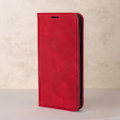 Miniatyrbillede 3 af 3: iPhone 16 Pro Max - Smart Suede Läder fodral Mobilplånbok Röd Red