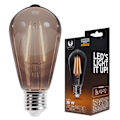 Miniatyrbillede 1 af 2: Forever LED lampe Filament E27 ST64 4W 230V 2000K 400lm COG Transparent