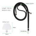 Miniatyrbillede 4 af 6: Universal Crossbody Nylon Patch Halsrem Snorreb til Mob Black