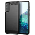 Miniatyrbillede 1 af 4: Samsung Galaxy S24 - Fleksibelt Carbon Soft TPU Cover - Sort Black