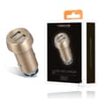 Snabb Billaddare FOREVER Metall 15.5W 3.1A Dual USB Guld för iPhone Samsung Android Guld