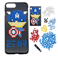 Miniatyrbild 1 av 2: iPhone 7 / 8 Building Blocks Elegant Bakstycket -Captain America Svart